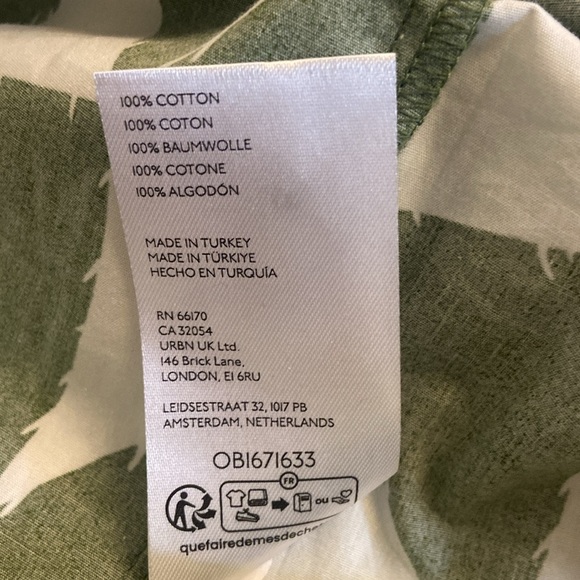 Anthropologie Maeve Betina Tiered Shirtdress Sz 1X Moss 100% Cotton - Picture 5 of 6